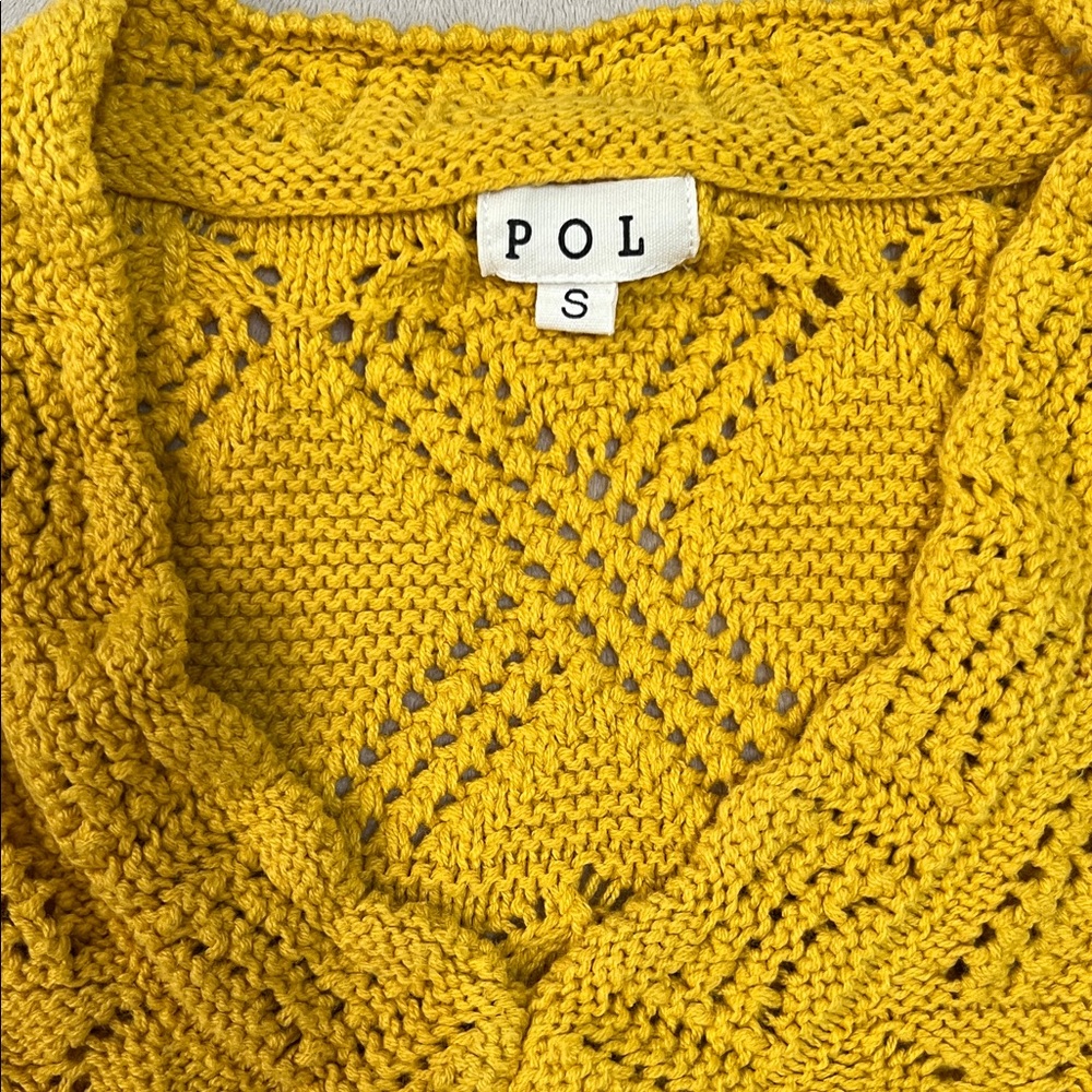 POL Crochet Cropped Sweater. Women’s Size Small - Picture 2 of 7